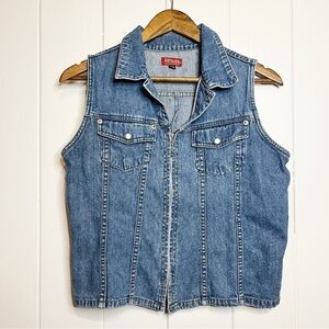 Y2K Attitude Jeans Wear Denim Vest. Size Medium.